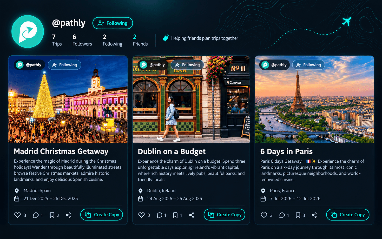 Pathly group interface showing discover feature